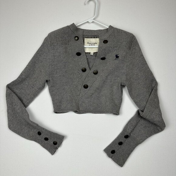 Abercrombie & Fitch Crop Military Cardigan - Picture 2 of 9